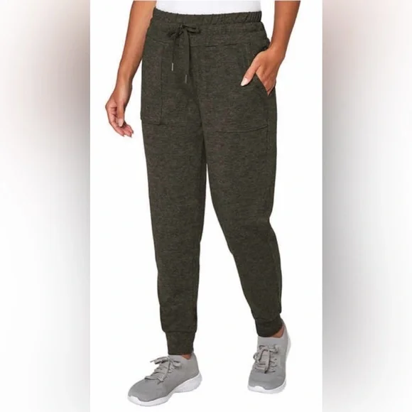 Mondetta Brushed Olive Green Joggers Activewear High Rise Full Length Casual Gym - Picture 2 of 16